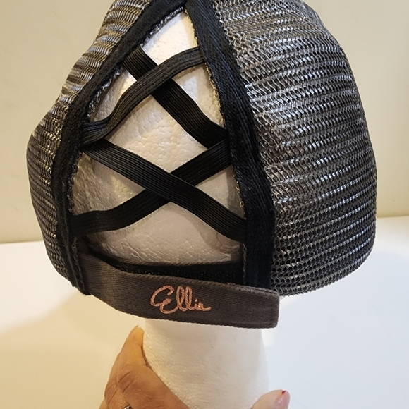 ELLIE women's Gray Mesh adjustable Athletic baseball cap One size Fits m… - Picture 8 of 11